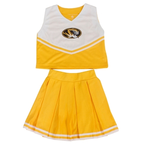 The Mizzou Store - Mizzou Toddler Gold & White 2-Piece Cheerleader Set