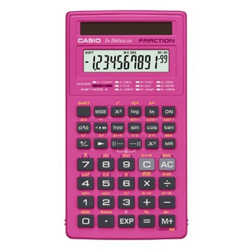 The Mizzou Store Casio Fx 260 Solar Pink Scientific Calculator