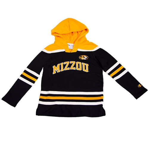 Tiger Head Black and Gold Hockey Jersey