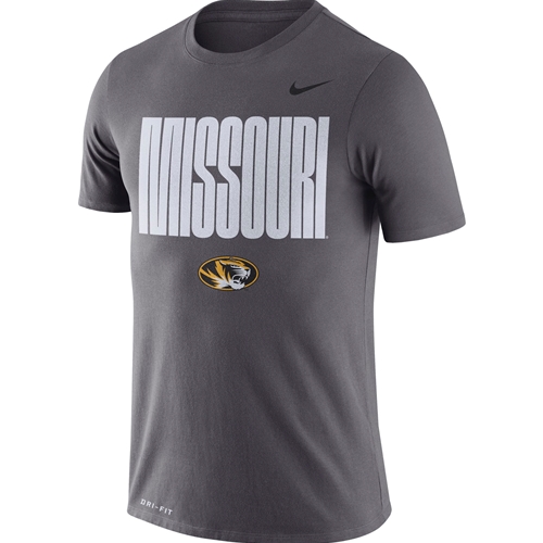 The Mizzou Store Mizzou Nike 2020 Sideline Legend Grey T Shirt