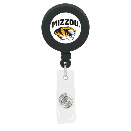 Mizzou Retractable Reel Badge Holder Black